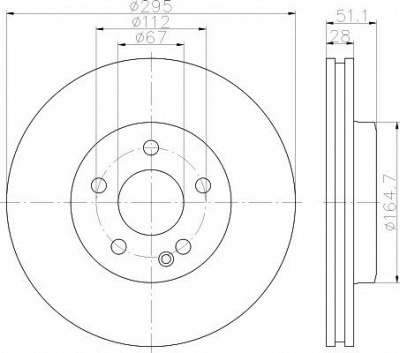 HELLA PAGID 8dd355119411 -  Тормозной диск